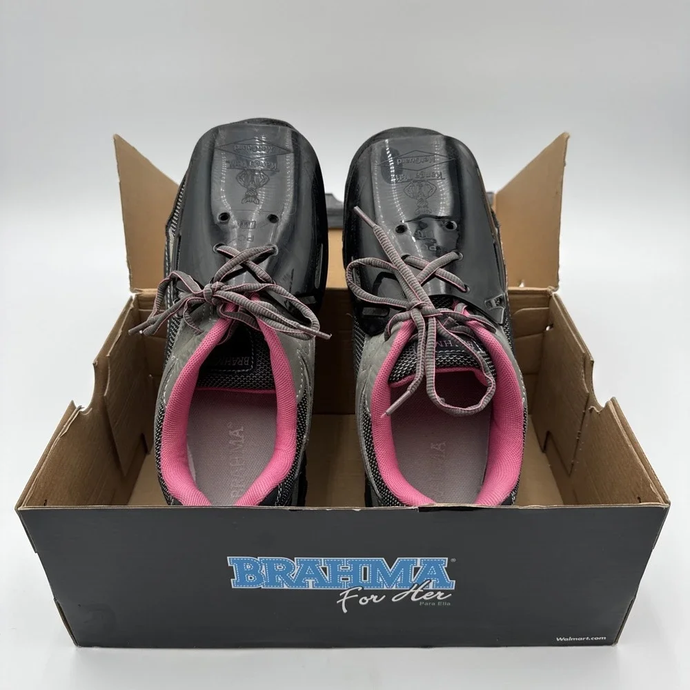Brahma for Her Steel Toe Work Sneakers Sarah St Navy Blue & Pink Women's size 11 - Picture 12 of 14